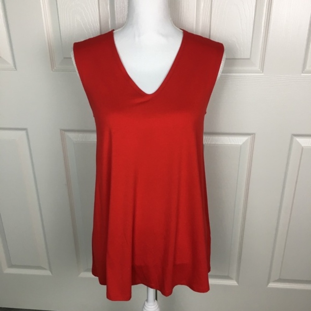 EILEEN FISHER Soft Red Lightweight Top Shirt XS